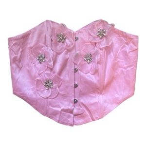 Finesse Saranna Pink Flower Corset | Size Large